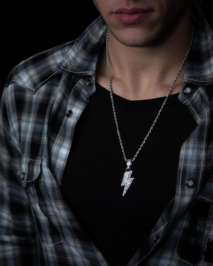 Lightning Bolt Iced Necklace