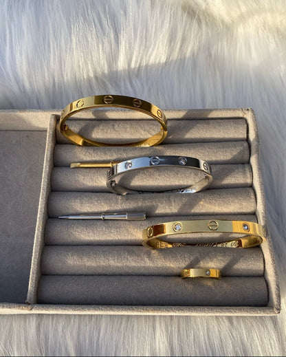 Cartier Diamond Bracelet & Ring Set With Free Delivery