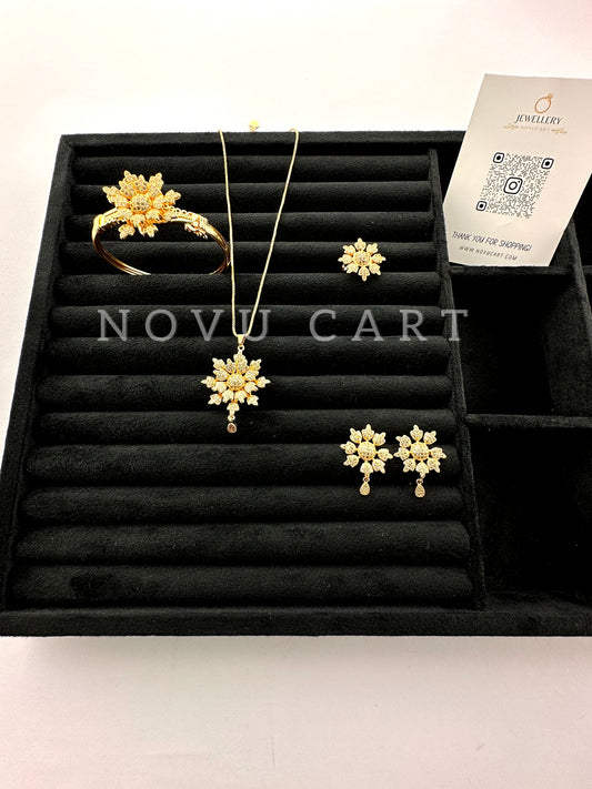 Elegant Floral Jewelry Set