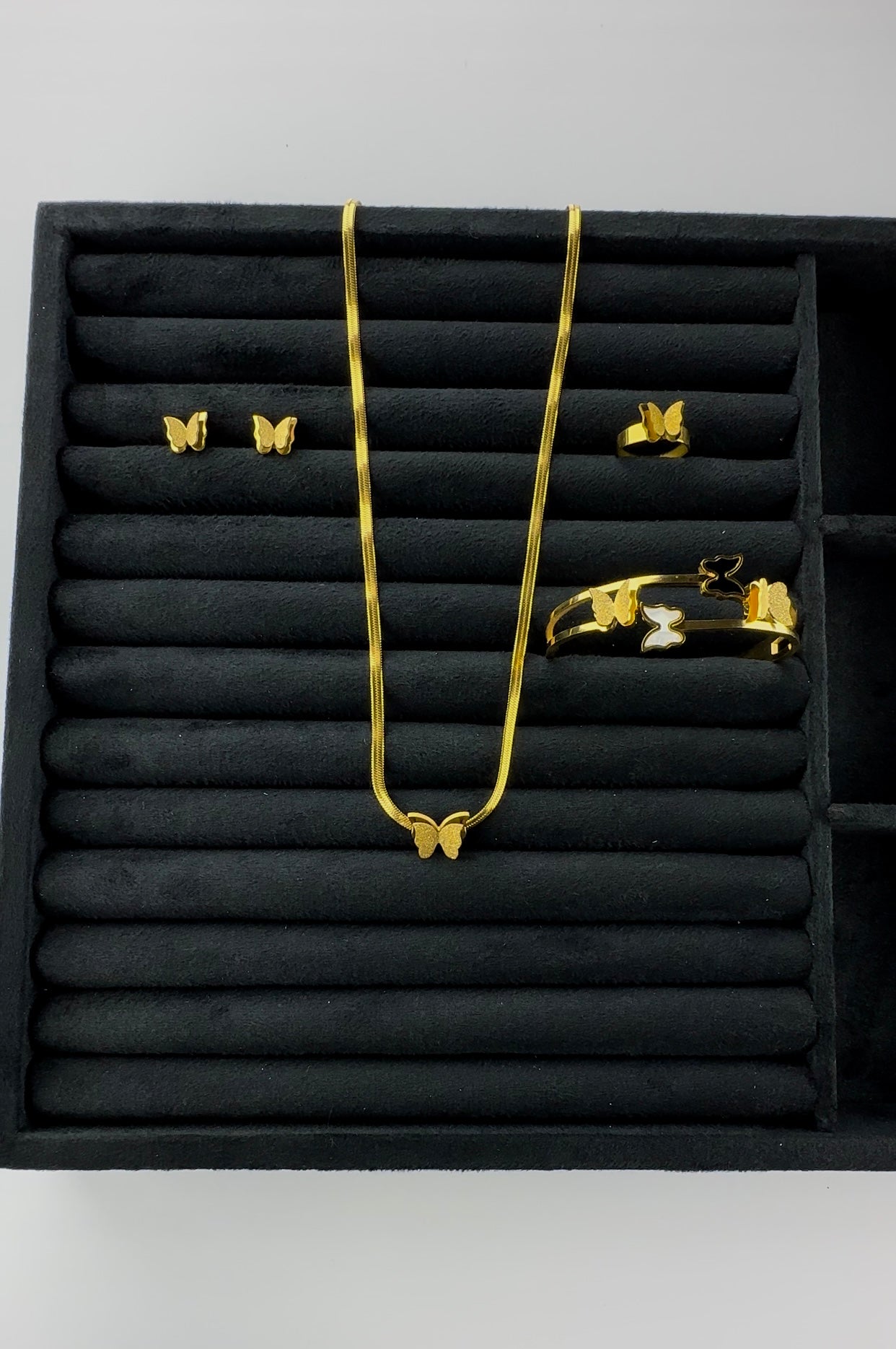 Golden Grace Butterfly Jewelry Set