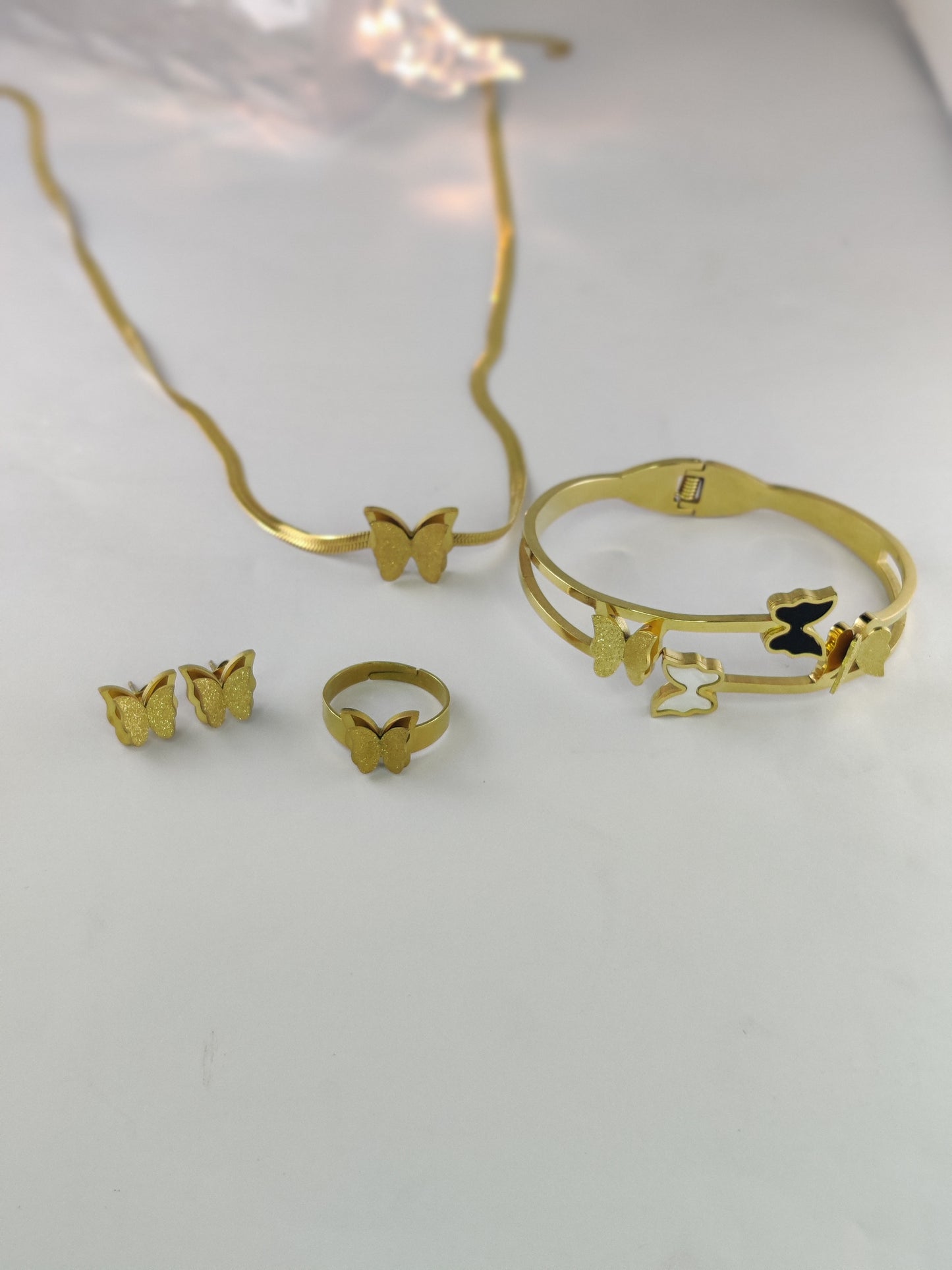 Golden Grace Butterfly Jewelry Set