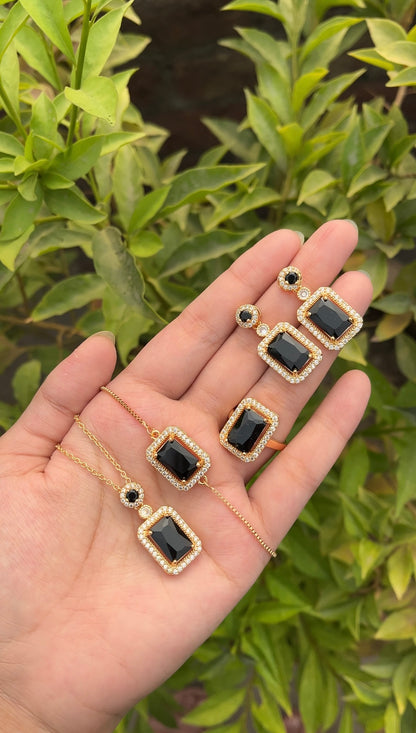 Midnight Diamond Jewelry Set