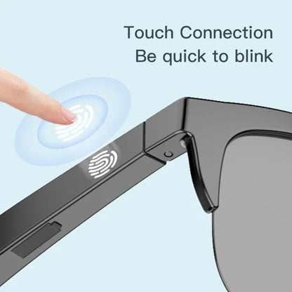 Bluetooth Sunglasses: Fashionable Anti-Blue Light Smart Glasses with Touch Control and Dual Speakers